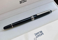 New Luxury M.B Classique Meisterstuck Rollerball Pen 163 Black Silver Trim Gift picture