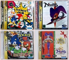 Sonic R Sonic Jam Nights set of 4 Sega Saturn SS Japan Ver. used picture