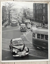 Vintage Original Photo Philadelphia PA Street Scene Traffic 1940s Market Walnut? picture