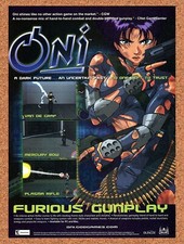 Oni PC Original 2000 Ad Authentic Bungie Anime Shooter Video Game Promo v1 picture