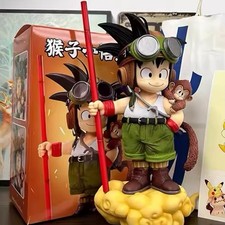 Kid Goku 16cm Dragon Ball Figure Flying Nimbus w/ Staff PVC Statue Boxed picture
