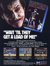 Batman The Video Game Amiga Sega CD NES 1989 Game Promo Ad Wall Art Print Poster picture