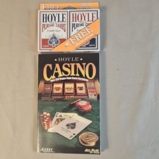 Hoyle Casino Strategy Book & Sealed Double Deck Playing Cards Lot 2000 Vintage  picture