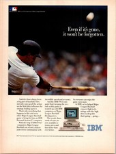 1992 • IBM COMPUTER PS/2  Print Ad • 90s MLB Fisk Yaz Williams baseball GA.07 picture