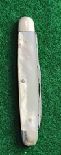 Antique Cattaraugus 2 Blade pocket knife, Beautiful MOP Scales, Great Snap. picture