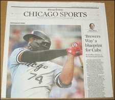 8/10/2021 Chicago Tribune Newspaper Sports Eloy Jimenez HR White Sox vs Twins picture
