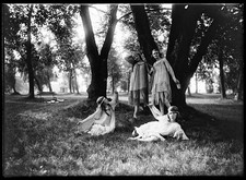 Photo:Dancers 1910s Four Women Costume Dance in Park Trees picture