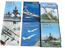 Jane’s WWII WWI Military Reference Book Lot Ships Aircraft Naval Aviation picture