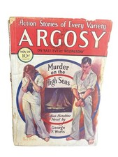 Argosy Pulp Magazine Nov 1930 Murder on the High Seas George F Worts Vintage HTF picture