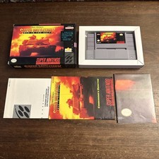 Super Battletank War in the Gulf (Super Nintendo SNES) Complete W Poster - Clean picture