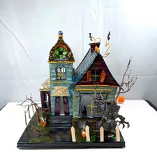 Halloween Haunted House Metal Light Up Spookhouse House of Lloyd Electric picture