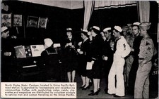 North Platte Canteen WWII Real Photo Postcard Union Pacific Nebraska RPPC picture