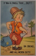 Vintage Comic Humor Art Linen Postcard 1940's -50's Cartoon 30 picture