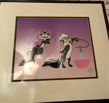 Warner Bros. Looney Tunes Pepé Le Pew Loves You Framed Sericel w/ COA picture