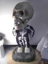 Gemmy Big Head Dancing Halloween Singing Skeleton Super Freak Eyes  picture