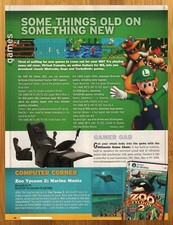 2006 Nintendo Wii/Zoo Tycoon 2 Marine Mania PC Print Ad/Poster Mario Luigi Art picture
