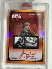 2026 Keepsake Walking Dead Spotlight Andrea Grimes SignaPatch Orange 23/25 picture