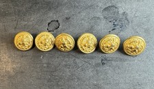 Vintage WWII Waterbury Button Co Conn US Navy Brass Uniform Buttons Lot 6 Eagle picture