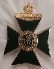 VTG Kings Swift And Bold Royal Rifle Corps Badge Maltese Cross Crown AGNEW picture