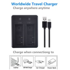 USB Battery Charger for PG1050 PG900 S009R, GP137, QUMOX SJ4000 SJ5000 Camera picture