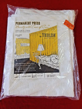 VINTAGE NOS SET OF 2 MCM TRULON TAILORED PANEL CURTAIN WHITE 40