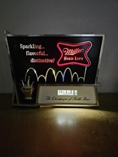 1960s Miller High Life Beer Bouncing Ball Motion Flip Clock Sign Works See Video picture