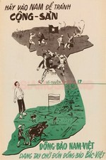 1945 WW2 USA AMERICA VIETNAM FLAG VIET CONG HO CHI MINH WAR PROPAGANDA Postcard picture