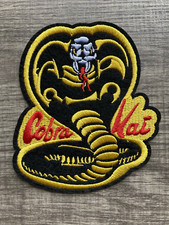 Karate Kid Cobra Kai Snake Logo Symbol Yellow Embroidered Iron On Patch New 4in picture