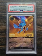 2024 Disney Lorcana En P1 Set Championship Prize #30 Stitch PSA 10 GEM MINT picture