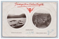 1909 Real Photo Multi View Dalmellington Scotland Postcard Loch Doon High Church picture