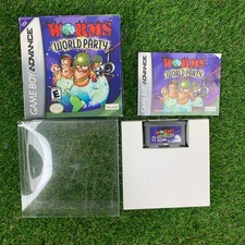 Worms World Party GBA Nintendo Game Boy Advance CIB Complete Authentic 2002 picture
