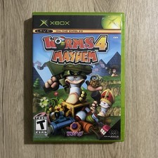 Worms 4: Mayhem (Microsoft Xbox, 2005) Complete CIB Tested picture