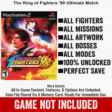 The King of Fighters 98 Ultimate Match 100% PS2 Memory Card All CHEATS ITEMS picture