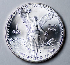 1994-Mo Mexico 1 oz SiIver Libertad Onza BU picture