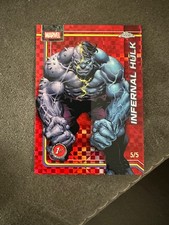 2026 Topps Chrome Marvel Infernal Hulk Red Refractor 5/5 picture