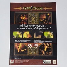 Dark Stone Sony PlayStation 1 PS1 Look Deep Print Ad/Poster Promo Art picture