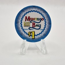 Montego Bay Casino Resort Wendover Nevada 2002 $1 Casino Chip E1570 picture