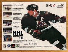 1998 NHL Breakaway 98 Saturn N64 PS1 PC Print Ad/Poster Retro Video Game Art 90s picture