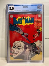 Batman #52 DC Comics 1949 CGC 8.0 White Pages Classic Joker Cover picture