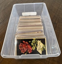 HUGE LOT of 175~Vintage Antique Greetings POSTCARDS-with Flowers~In Sleeves~ picture