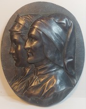 Dante & Beatrice Bronze Relief Plaque picture