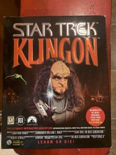 Star Trek Klingon PC CD Video Game US Retail Big Box Edition Vintage picture