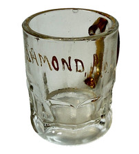 RICHMOND MO MISSOURI Depression Glass Souvenir GOLD TRINKET CUP picture