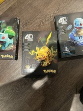 Pokémon 4D Build 3D Puzzle Model Kit Mixed Lot 3 Pack Bulbasaur Pikachu Squirtle picture