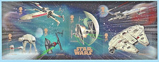 STAR WARS STARFIGHTERS STAMP SHEET 2007 X WING MILLENNIUM FALCON AT AT WALKERS picture
