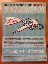 Tin Sign Vintage Fallout On The Verge Of Death? Try A Stimpack picture