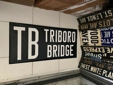 NY NYC BUS ROLL SIGN ROBERT F KENNEDY TRIBORO BRIDGE MANHATTAN HARLEM EAST RIVER picture