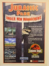 Rare Vintage Jurassic Park Gaming Print Ads Lot Sega SNES Sega CD Promo Display picture