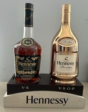 Hennessy VS & VSOP Cognac Dark Brown, Silver And Black Bottle Glorifier Display picture