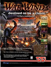 WAR WIND PC Game Vintage 1997 Magazine Ad SSI Mindscape Fantasy Strategy picture